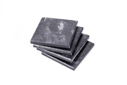 Balck Marble Coasters Square Set of 4