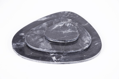 Black Marble Serving Board Pebble Shape