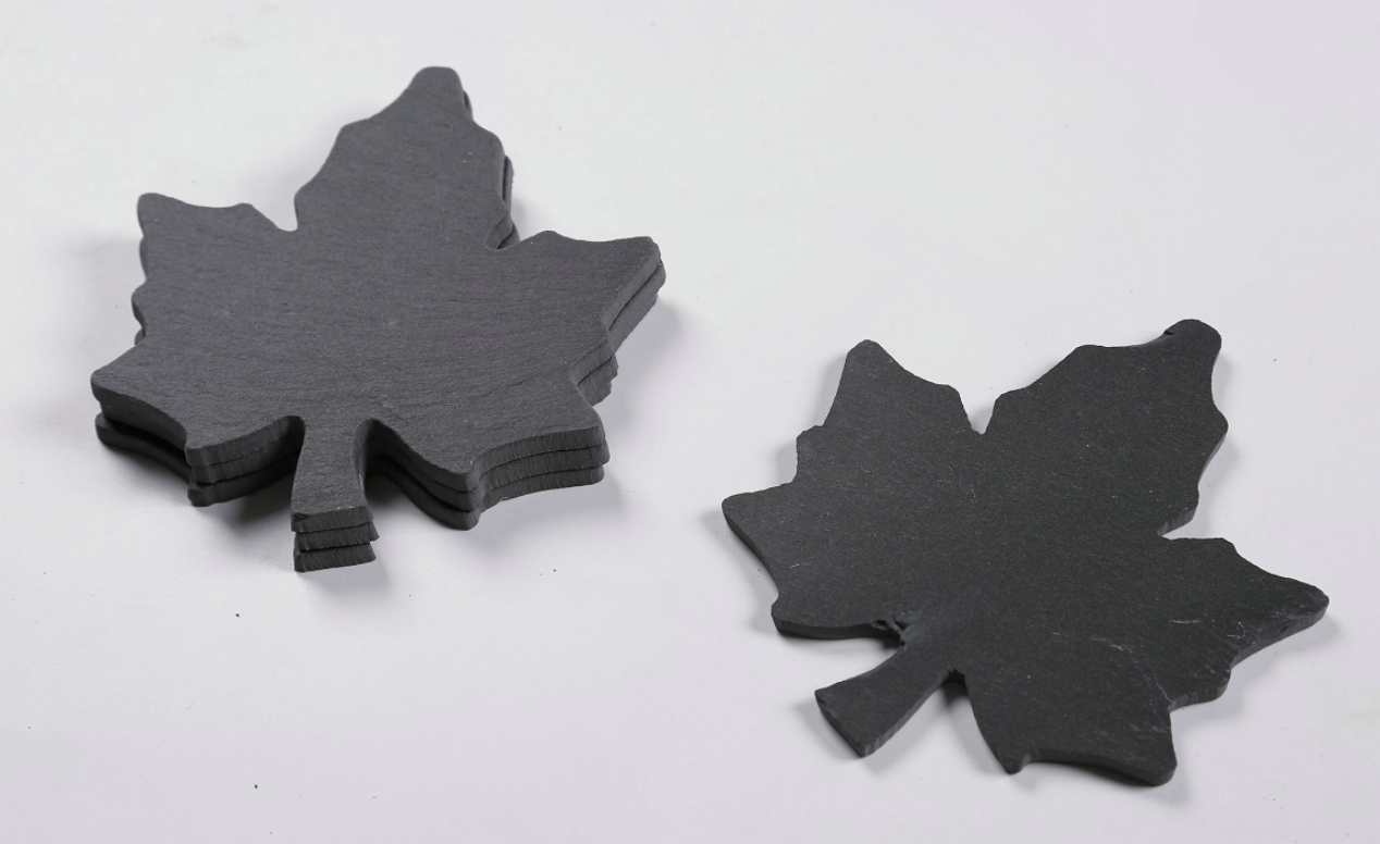Set of 4 Irregular Shape Slate Coasters