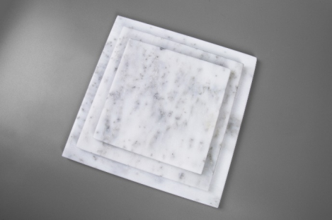Cloud White Marble Serving Board Square