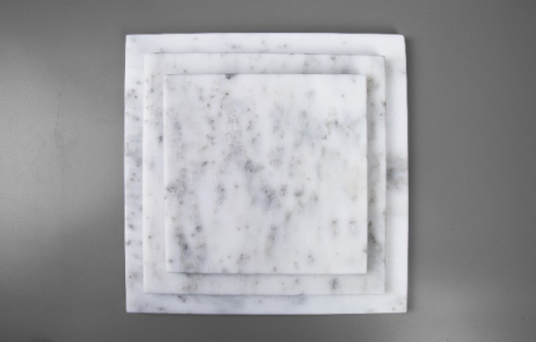 Cloud White Marble Serving Board Square