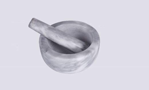 Cloud White Marble Pestle & Morta WMPM1206