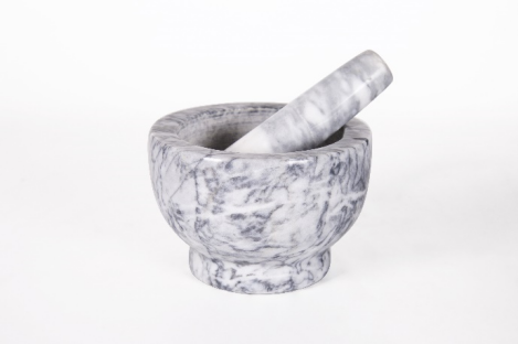 Cloud White Marble Pestle & Mortar WMPM1309