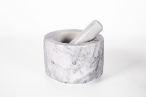 Cloud White Marble Pestle & Morta WMPM1510