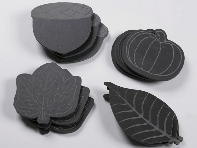Irregular Shape Slate Coasters With Laser Engraving