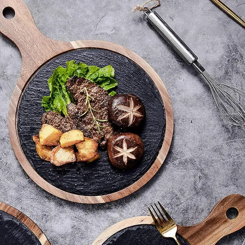 Slate and Wood serving