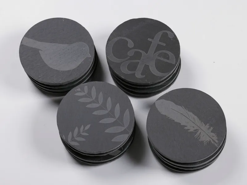late Coasters With Laser Engraving