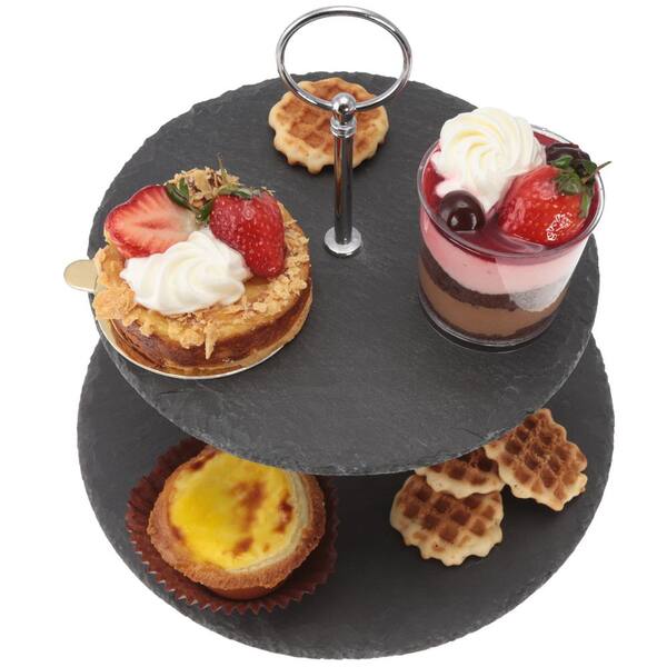 2 Tiers Slate Cake Stand
