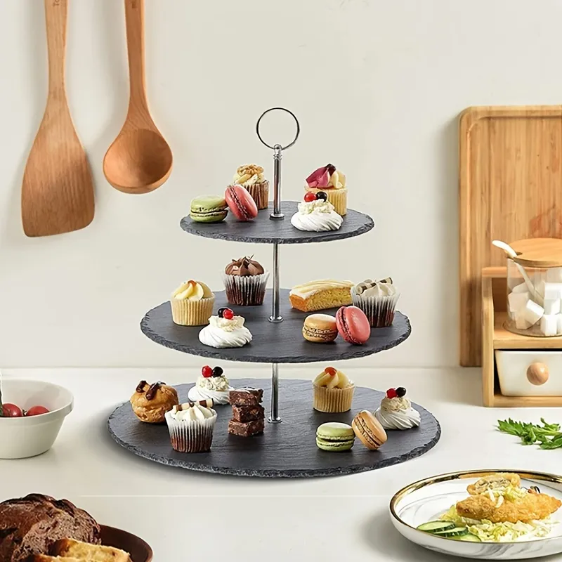3 Tiers Slate Cake Stand