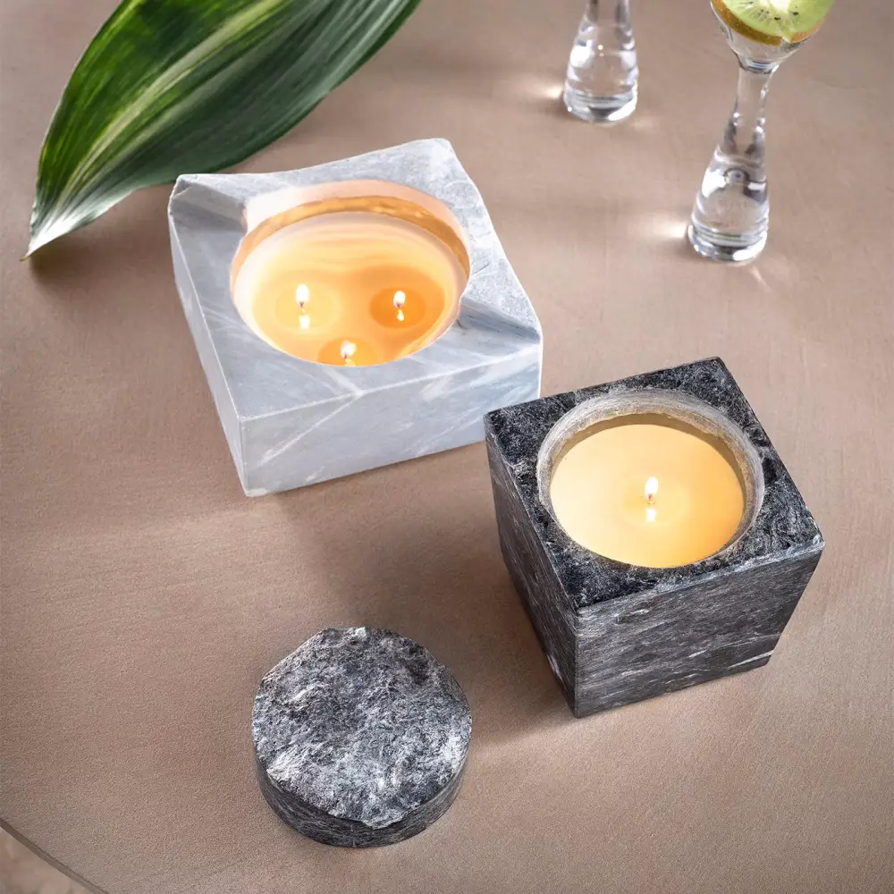 slate candle holders