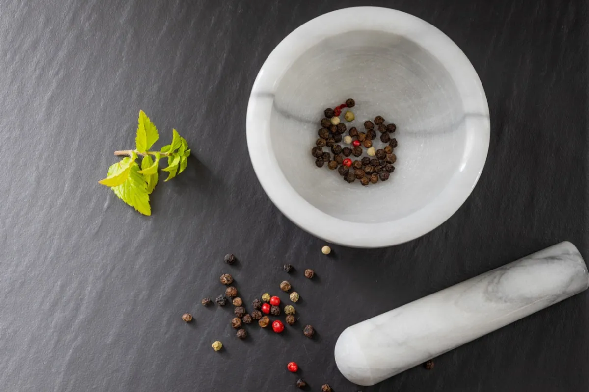 Marble Mortar and Pestle Set